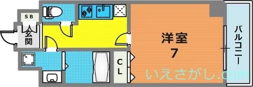 スワンズ新神戸ウィータ【8階】の間取り