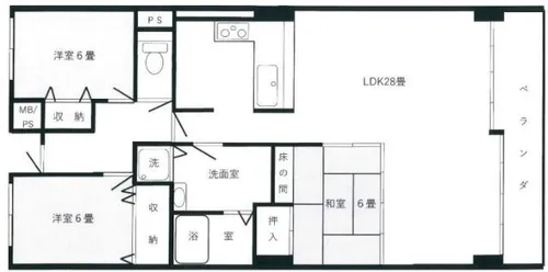 ロイヤルステイツ東辻井【2階】の間取り