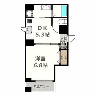 to U Uehommachi【401号室】の間取り