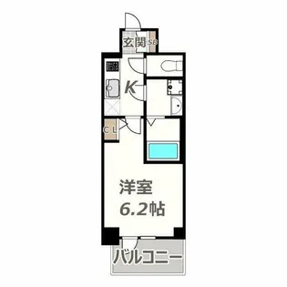 エスリード長居公園PARK AVENUE【501号室】の間取り