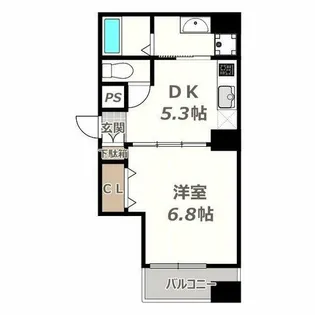 to U Uehommachi【502号室】の間取り