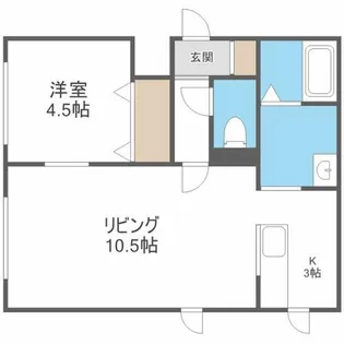 ルームイン厚別【201号室】の間取り