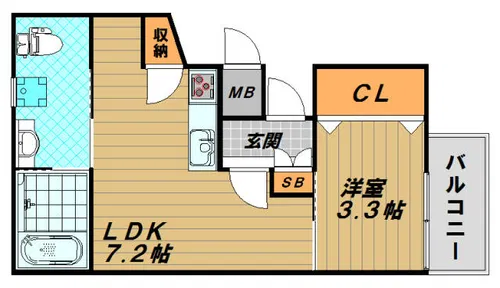 パロス須磨浦通【2階】の間取り