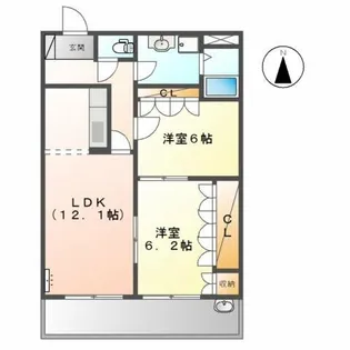ロイヤルヒルズ上野【3階】の間取り