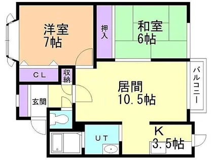 グランドパレス【102号室】の間取り