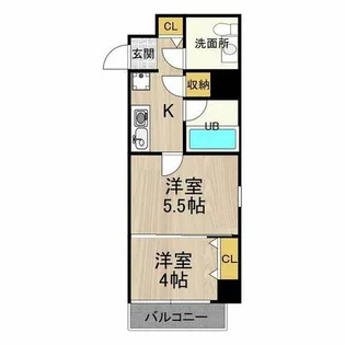 パークモダン高井田【4階】の間取り