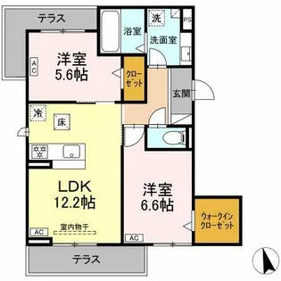 D-avance上和田【102号室】の間取り