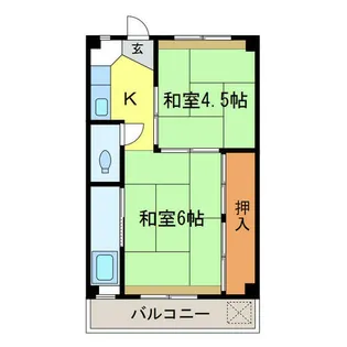 ビレッジハウス木戸 4号棟【303号室】の間取り