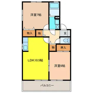 カーサ【2階】の間取り