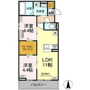 ルヴィータ大日【3階】の間取り