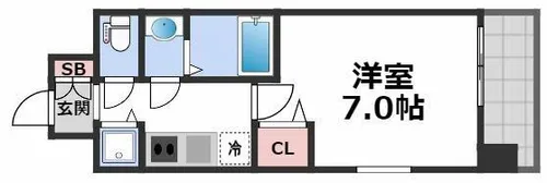 セイワパレス玉造上町台【10階】の間取り