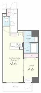 ラフィット松屋町【6階】の間取り