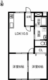 ハイツカトレア【1階】の間取り