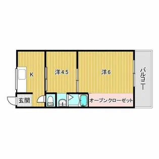 ハイツテンドウ【1階】の間取り