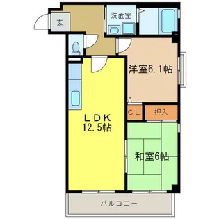 グリーンヒル【202号室】の間取り