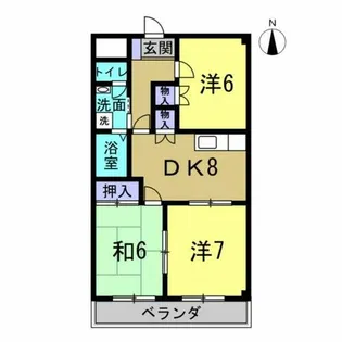 ソシア巽が丘【303号室】の間取り