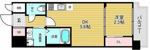 セレニテ南堀江エクラ【11階】の間取り