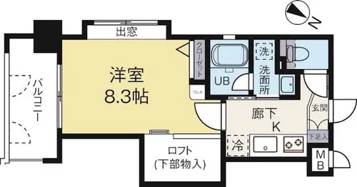 福岡県福岡市中央区天神3丁目【マンション】の間取り