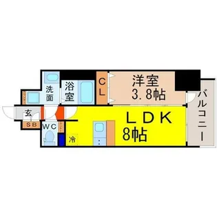 1LDKの間取り画像