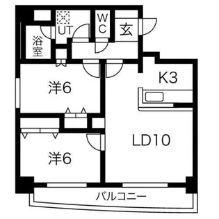 ブルーリーフ桑園【5階】の間取り