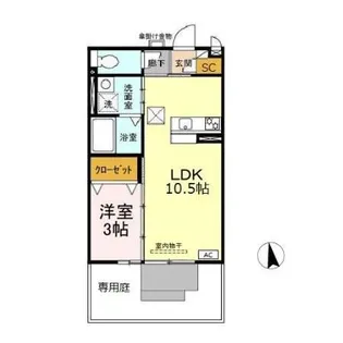 カモミール【1階】の間取り