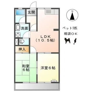 サンハイツⅠ【1階】の間取り