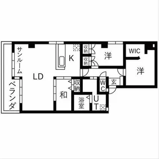 ルモン覚王山【1階】の間取り