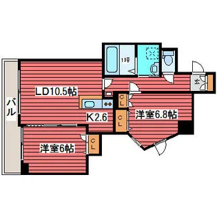 ベルリード福住【7階】の間取り