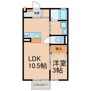 メゾンドール【2階】の間取り