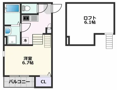 HR金田町【2階】の間取り