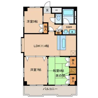 フレスカイトウ【4階】の間取り