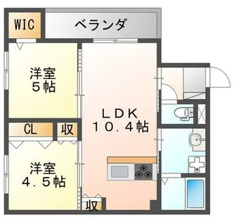 ulu武庫之荘【403号室】の間取り