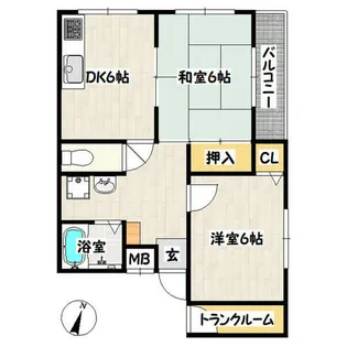 メープルハイツ【3階】の間取り