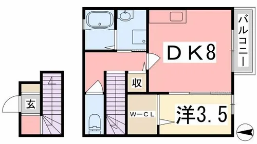 コンフォート大谷A【202号室】の間取り