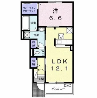 ヴィラ フォレスタ【1階】の間取り