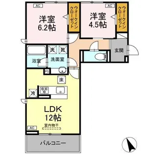 メゾンローズ【2階】の間取り