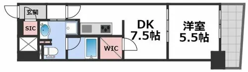 ノステルコート夕陽丘【9階】の間取り