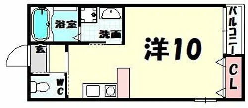 グランシャリオ山本通2【1階】の間取り