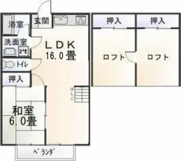 コーポラスノベルティC棟【208号室】の間取り