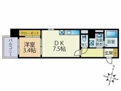 ETINCELL【7階】の間取り