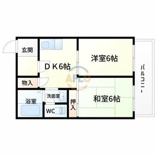 ピュアライフ歌島【4階】の間取り