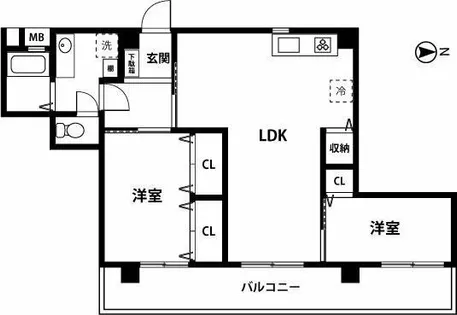 メゾンコメショー【502号室】の間取り
