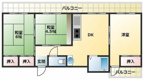 リアライズ平野本町【4階】の間取り