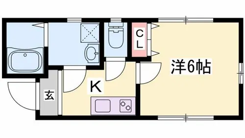 リープラス姫路栗山【2-B号室】の間取り