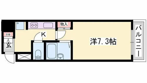 ジュネス姫路Ⅱ【205号室】の間取り