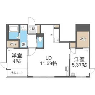 RESIDENCE SHINMEI 平岸【2階】の間取り