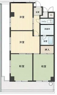 五色センタープラザ【310号室】の間取り
