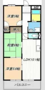 第2奥村ハイツ【4階】の間取り