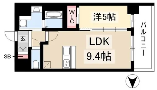 プレサンス太閤通ファシール【9階】の間取り