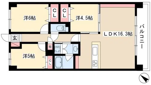ロイヤルクレストベイレジデンス【3階】の間取り